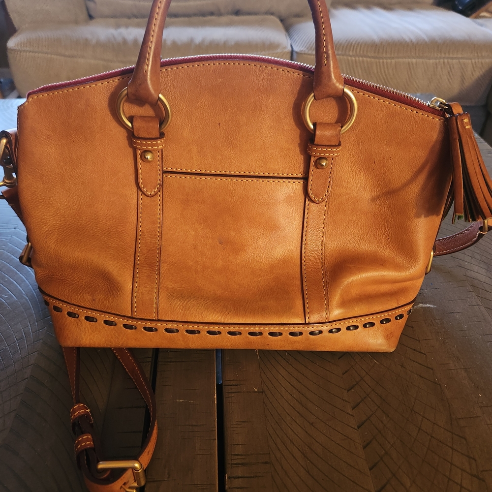 Dooney & Bourke Tan Leather Satchel
